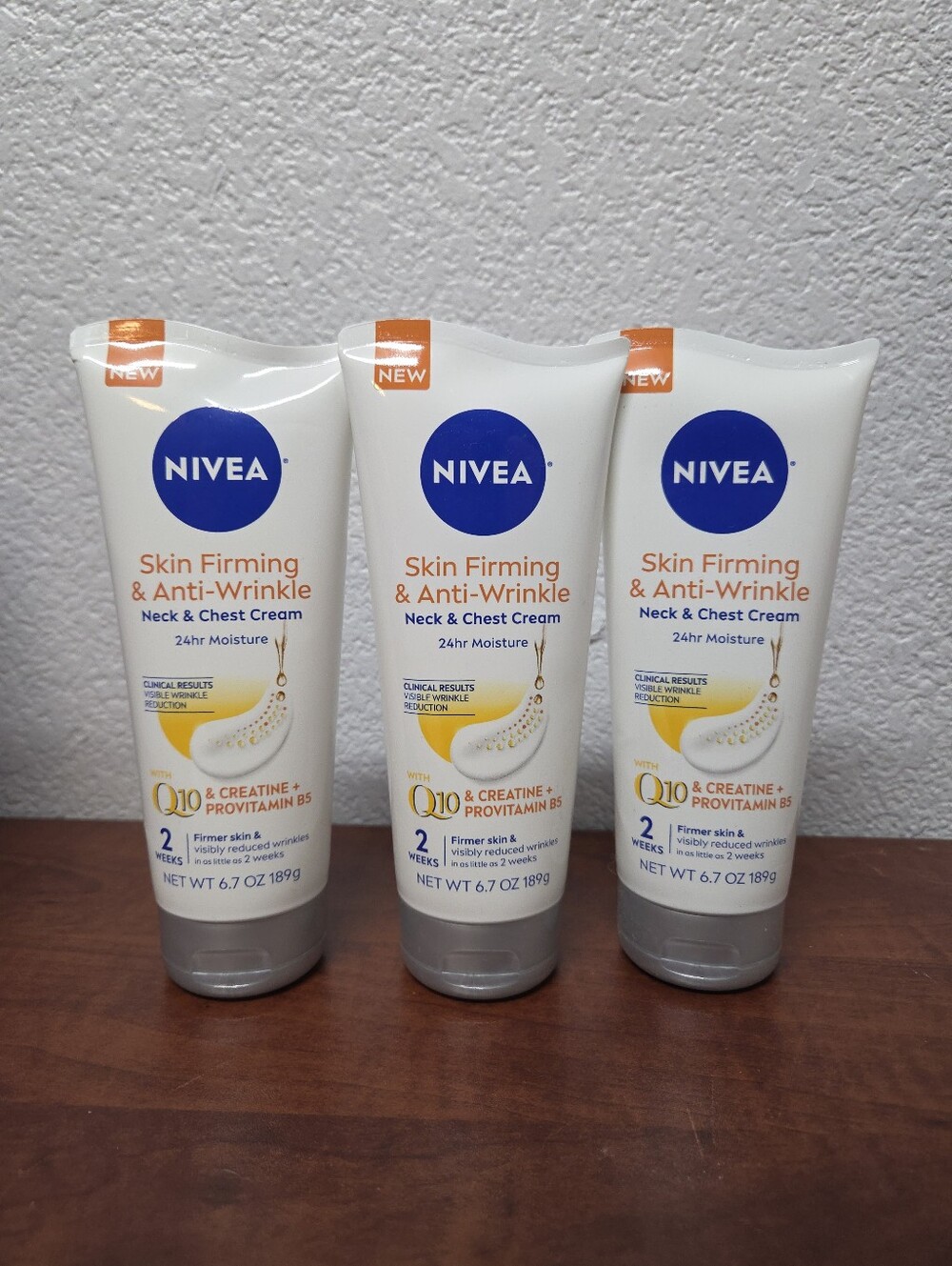 Nivea Skin Firming & Anti Wrinkle Lotion 6.7 Oz Set Of 3 Nwt